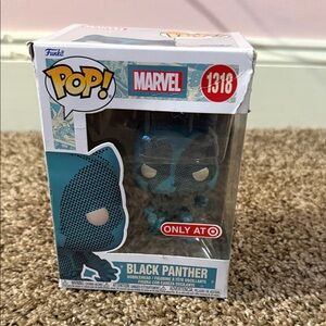 Funko Pop Marvel Black Panther Blue and Black Figure